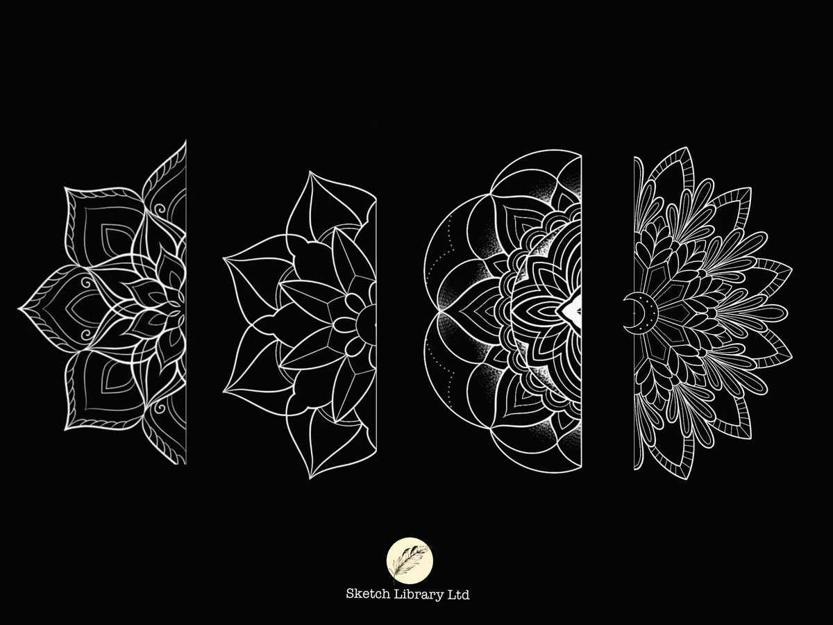 40 Mandalas Tattoo Stamps - Brushes for Procreate , ornamental, ipad ...