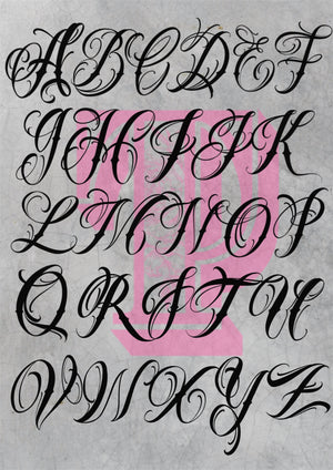 Chicano BrushPack Vol.3 11 Alphabets & Volutes brushes for procreate, Ipad and Ipad pro, tattoo stamps, stencil, font, calligraphy, graffiti