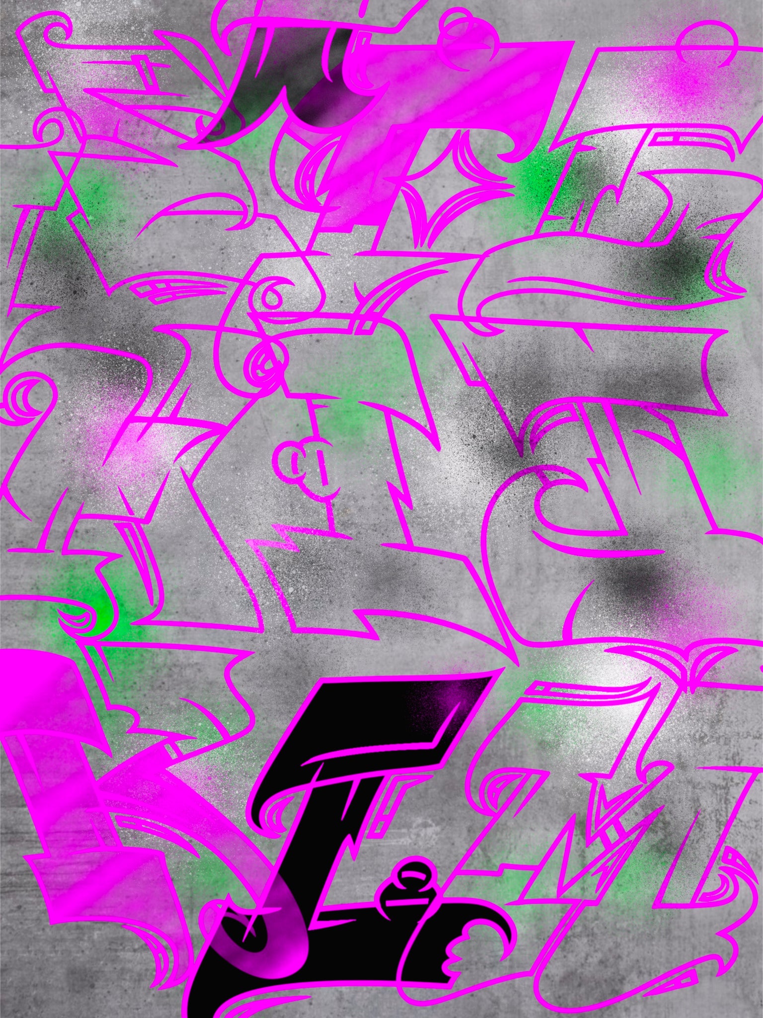 Marseille Graffiti brushes for procreate on Ipad & Ipad pro, Alphabet, typography, font