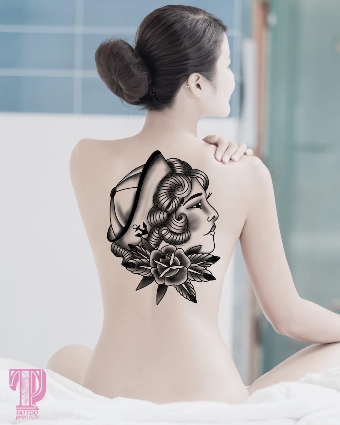 50 Traditional Tattoo Girls & Boys Brushes for Procreate,