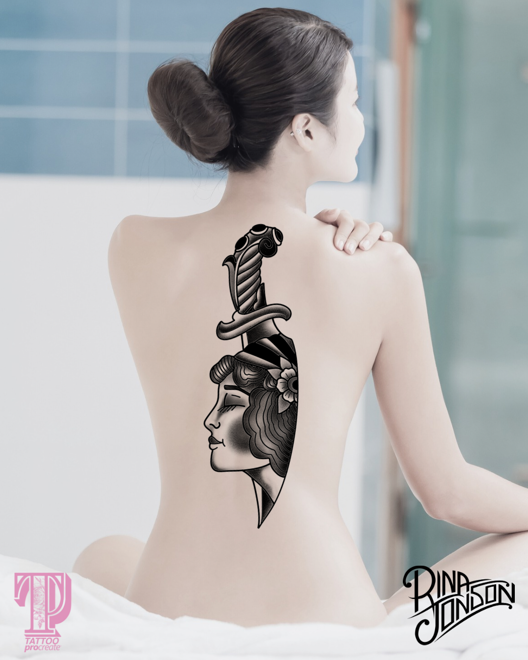 50 Traditional Tattoo Girls & Boys Brushes for Procreate,