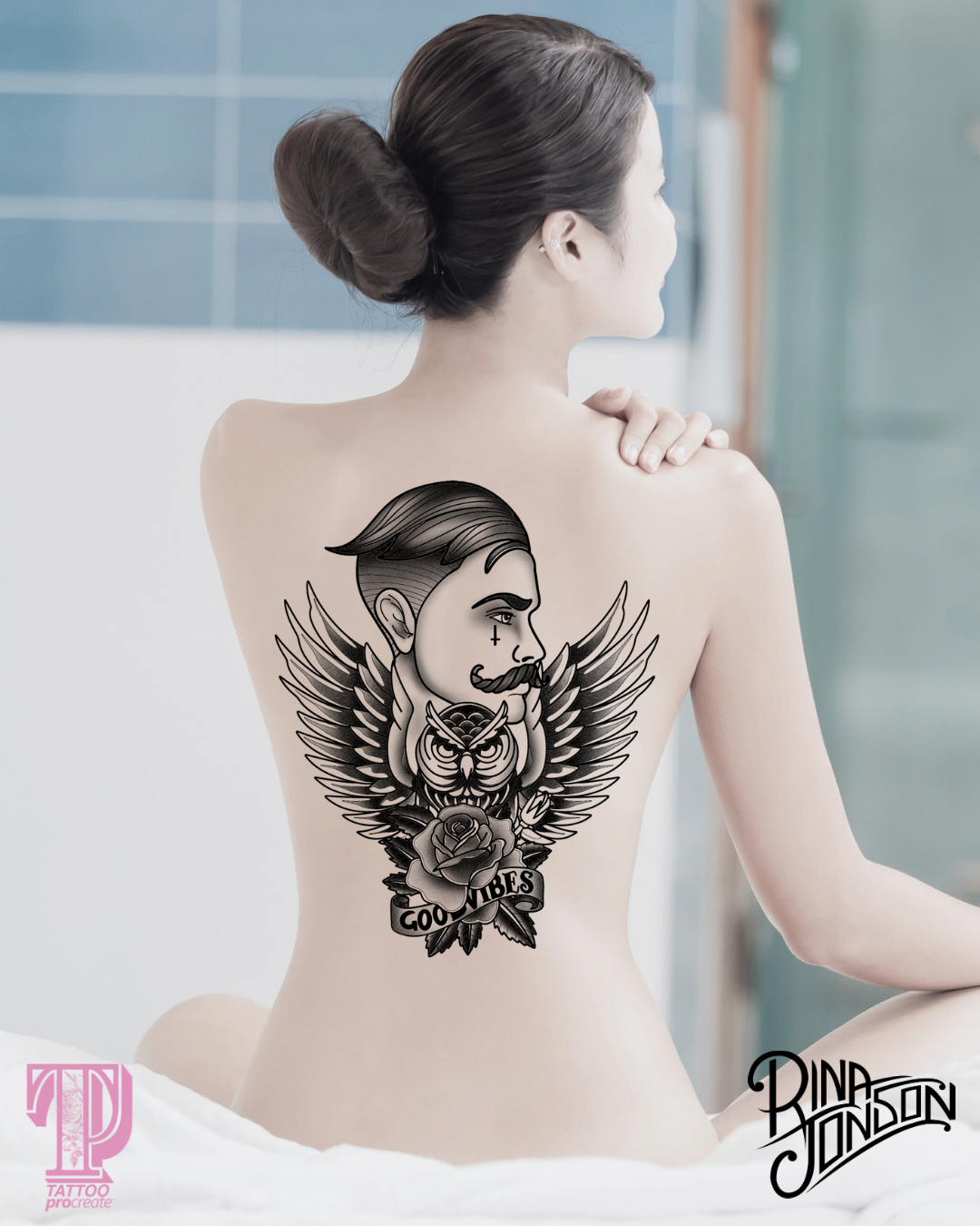50 Traditional Tattoo Girls & Boys Brushes for Procreate,