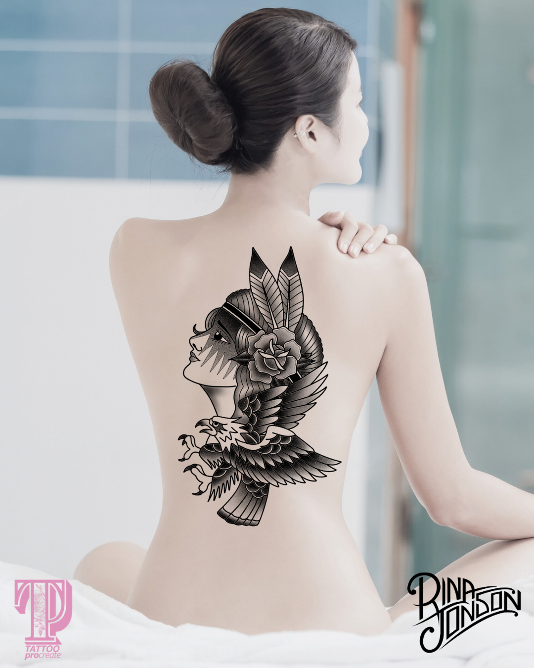 50 Traditional Tattoo Girls & Boys Brushes for Procreate,