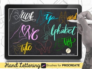 26 Hands GRAFFITI Lettering + 1 brush // Brushes for Procreate