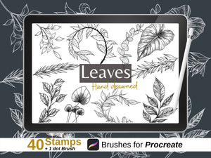 Tampons feuilles // 40 pinceaux pour procréer